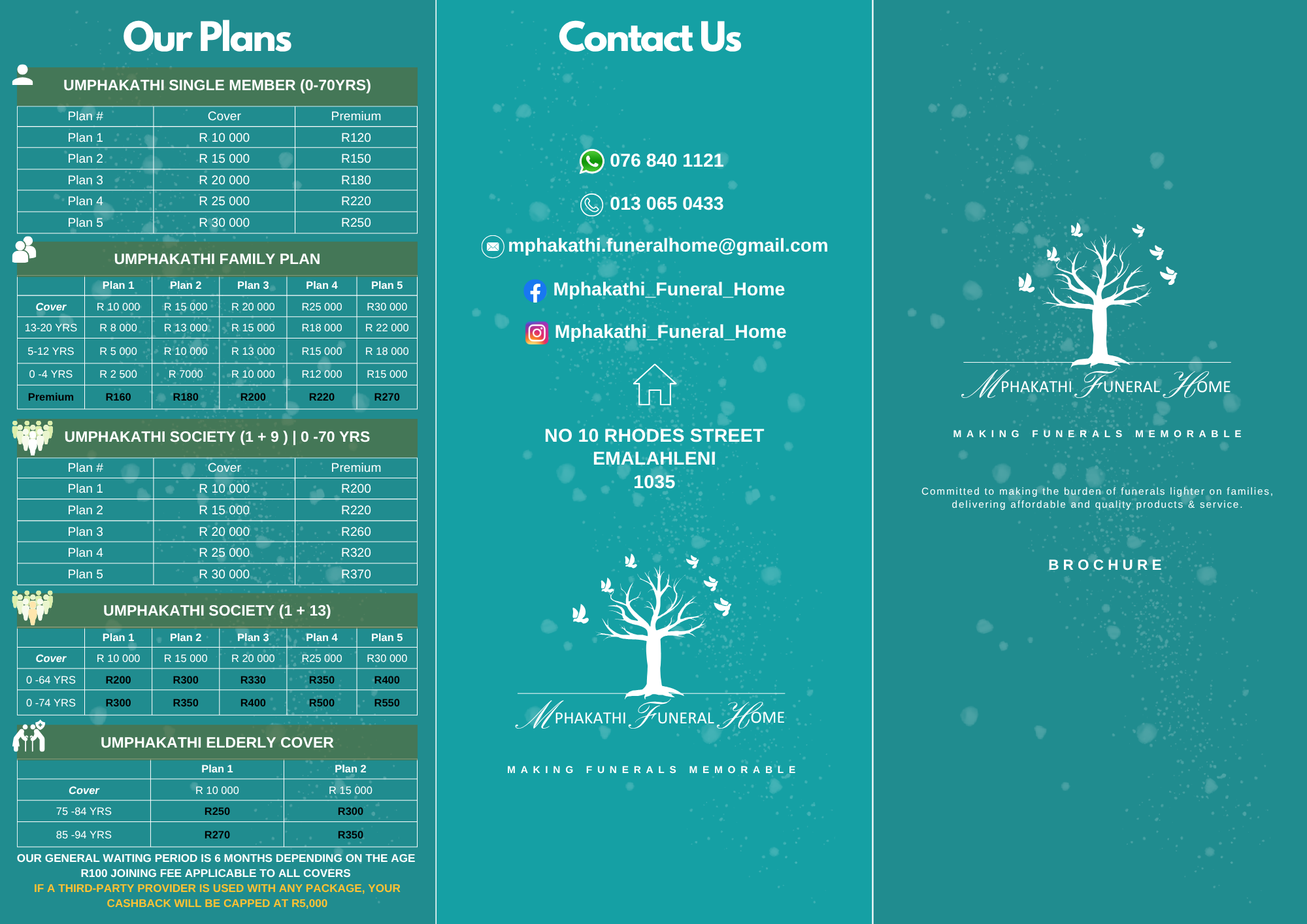 Mphakathi Funeral Home Brochure
